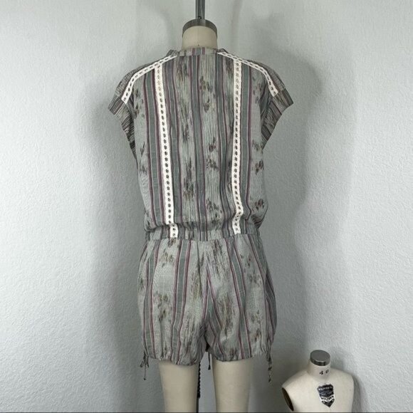 SUNO Ikat SS Runway Romper Lace Bloomers - Picture 7 of 9